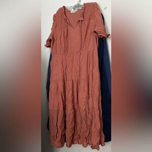 Perch by Blu Pepper 3xl salmon mauve gauzy dress